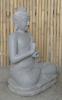 Product image 4 of the product “Seated Buddha made of Riverstone in Dharmachakra gesture of wheel of the teaching of the Dharma, H. 83cm. There is a stone eye on the left shoulder. ”